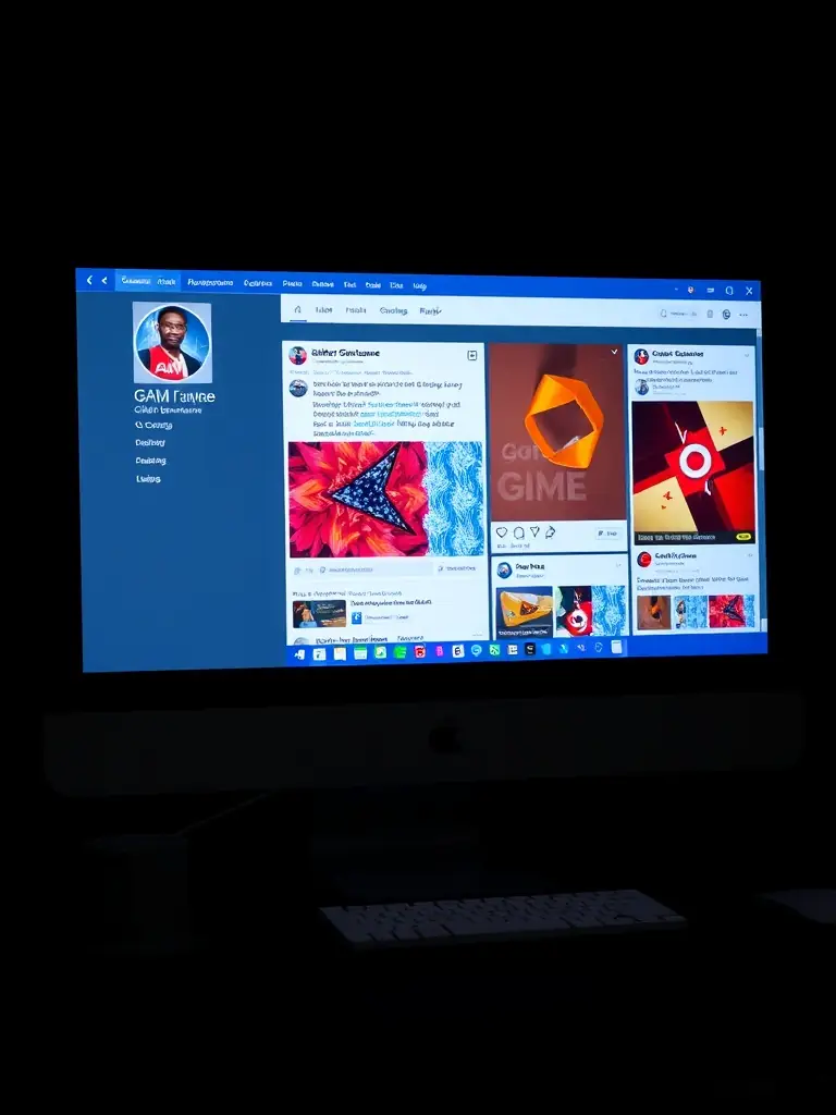 A visually appealing screenshot of GAM's social media campaign promoting Gilbert Ganteaume's art, showcasing engaging posts and audience interaction.