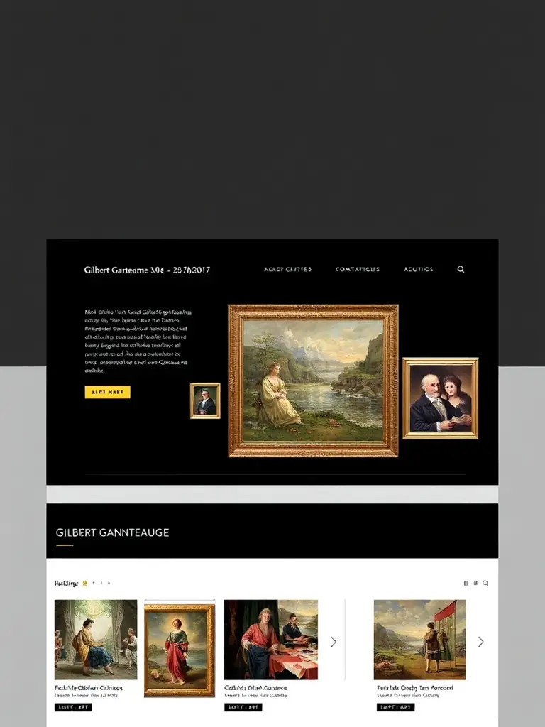 A high-quality image of a GAM-published catalog featuring Gilbert Ganteaume's artworks, highlighting the catalog's design and the quality of the reproductions.