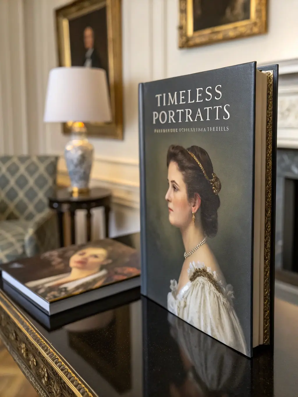 A high-quality image of a published catalog featuring Gilbert Ganteaume's artwork, highlighting the catalog's design and the featured pieces.